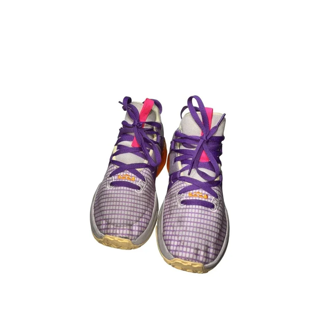 Nike Womens Athletic Shoes Size 5.5Y US Purple/Orange Lace-Up Lightweight Design - Picture 6 of 10